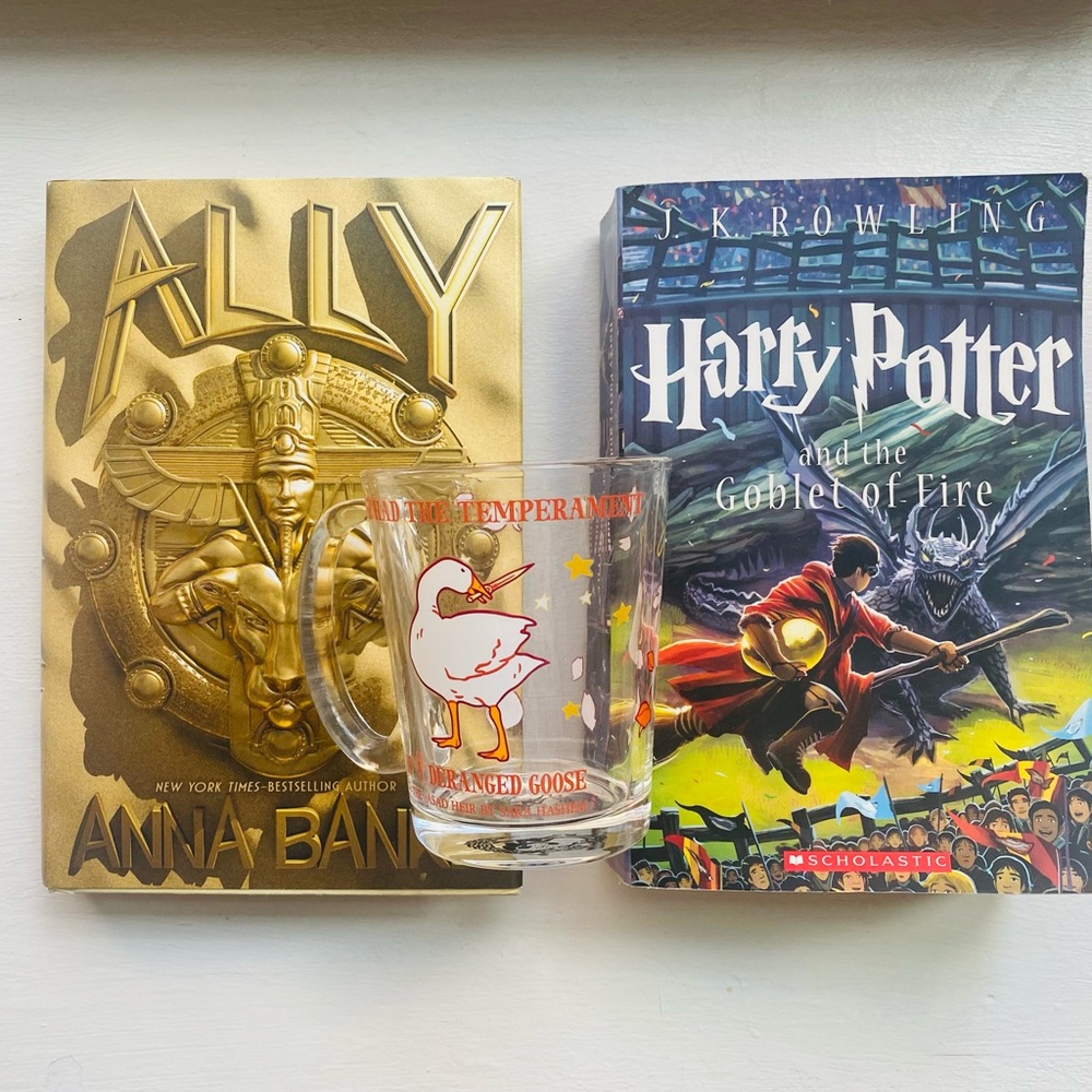 Harry Potter (PAPERBACK) Ally (HARDCOVER) Fairly: MUG, The Jasad Heir